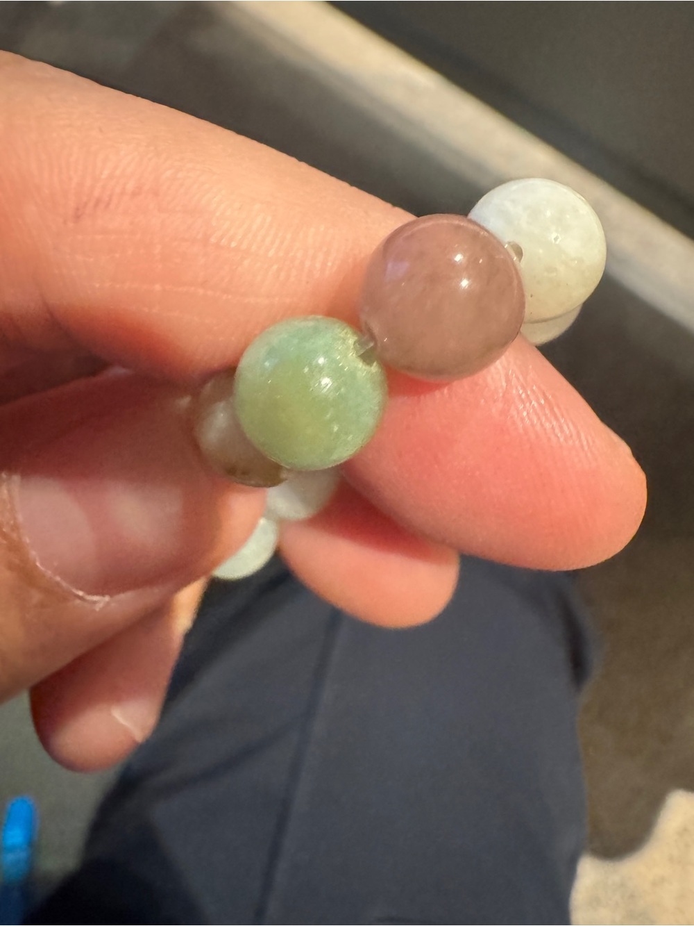 Amazonite Beaded Stretch Bracelet - Multi-Color - Picture 5 of 8